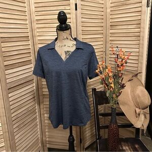 Lady Hagen | Women's Navy V-Neck Top